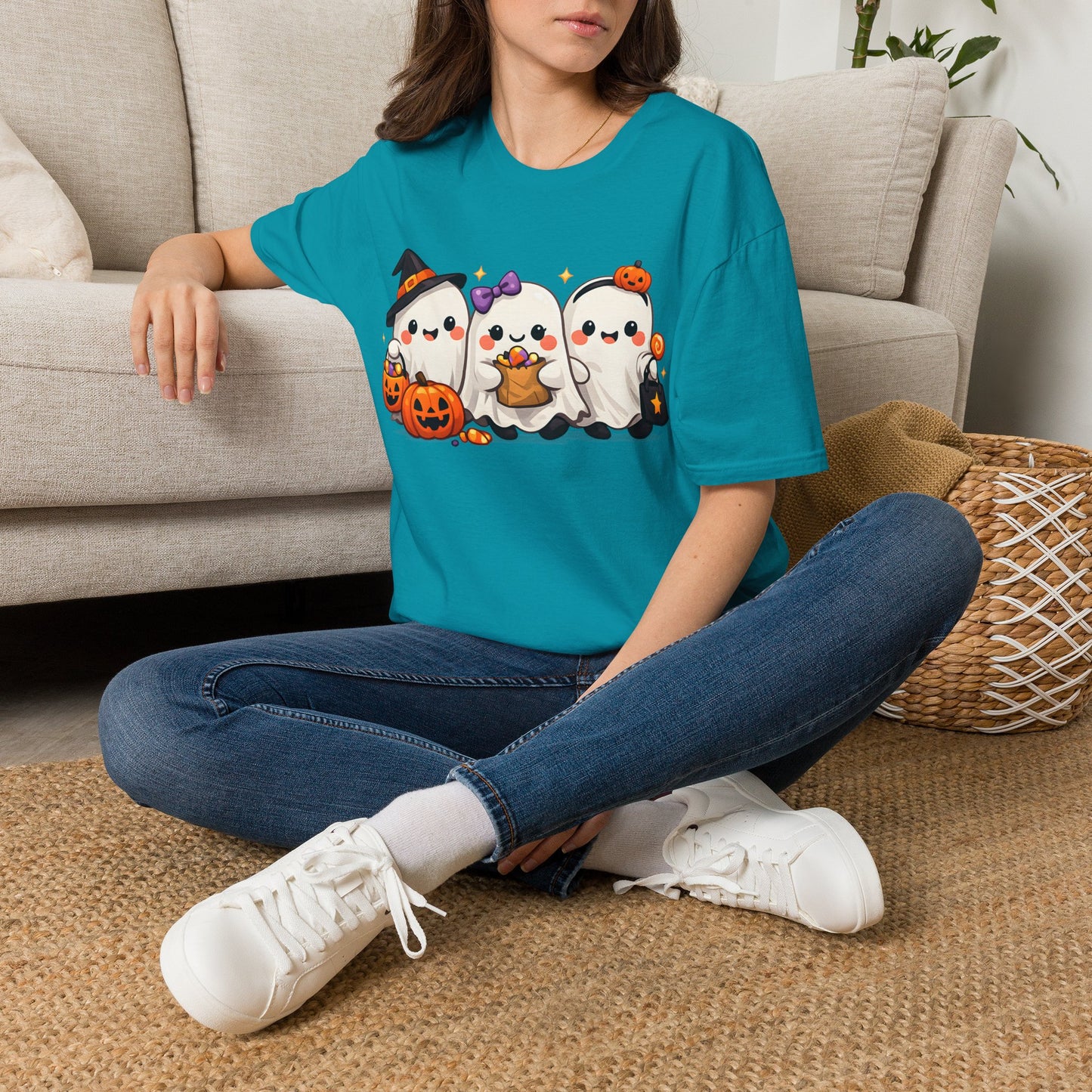 Halloween Ghost Trio Tee - Natural - product view 3 - Natural
