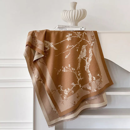 Raw Hem Winter Scarf - Mocha - View 2