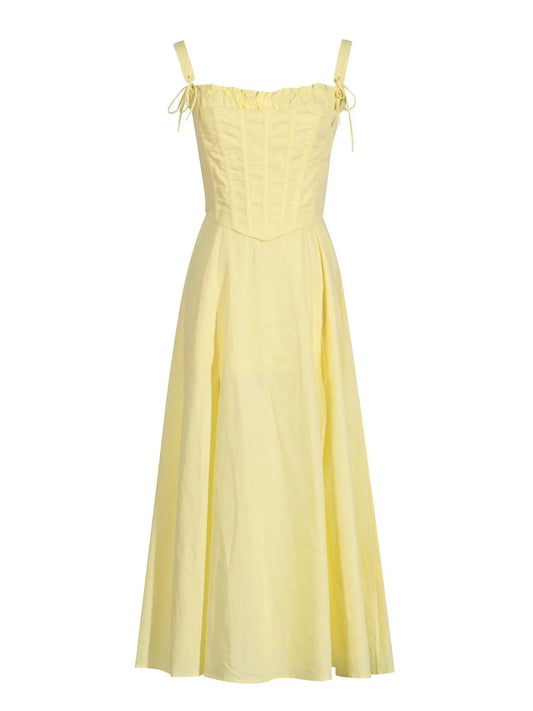 Slit Sleeveless Zip Back Midi Dress - product photo 2