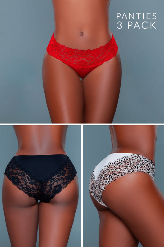Arlo Bikini Panty 3 Pack, front view