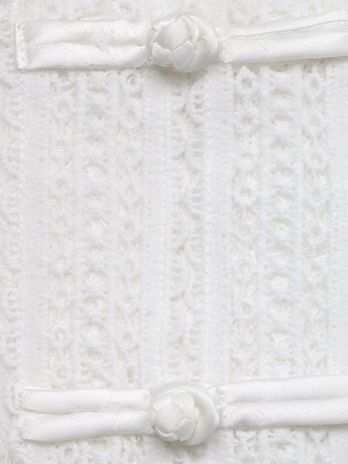Lace Chinese Style Button Shirt - White - View 9