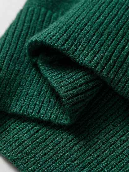 Santa Baby Towel Embroidery Christmas Slogan Pullover Sweater - Dark Green - View 14