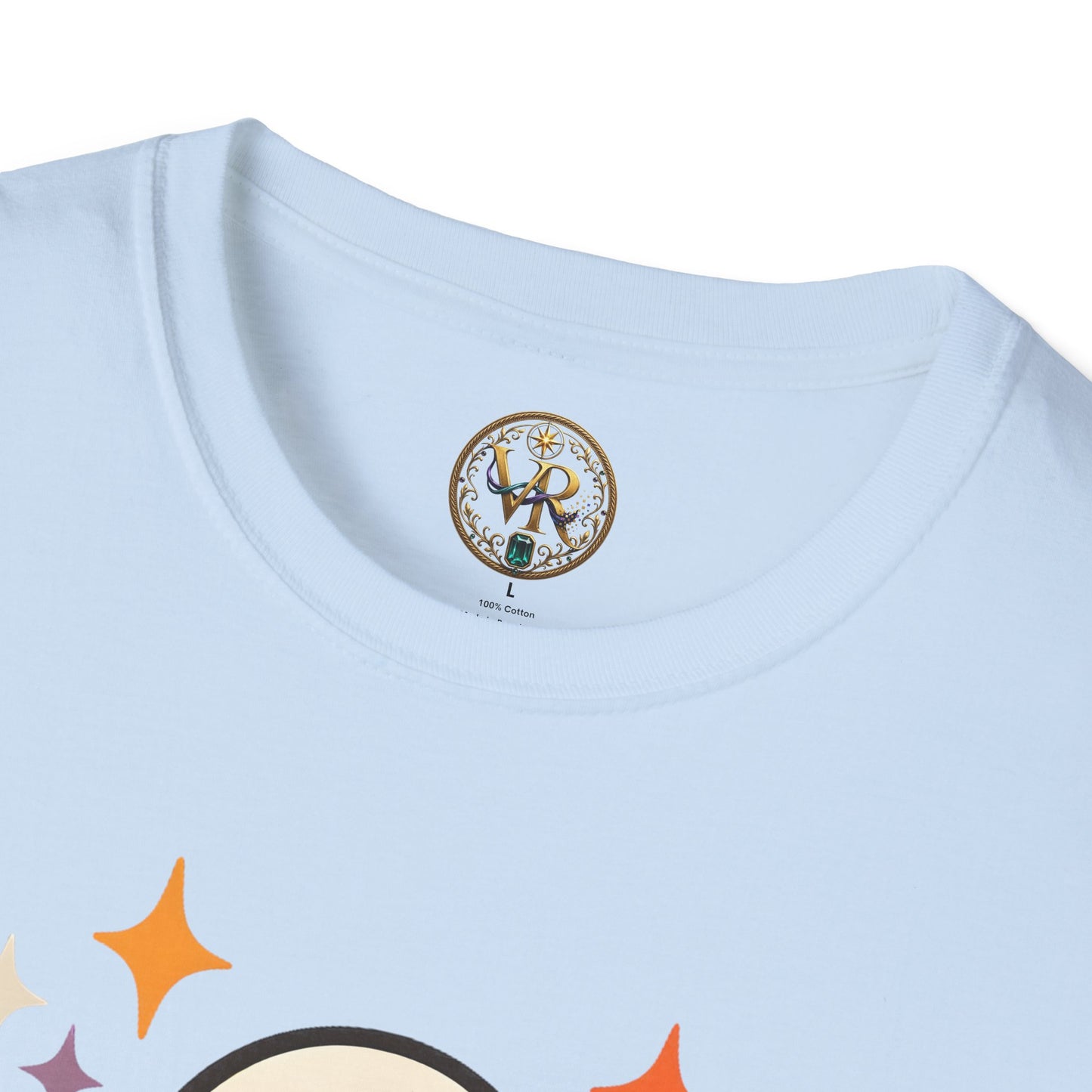 Pumpkin Floral Ghost Tee - Tropical Blue - product view 3 - Tropical Blue