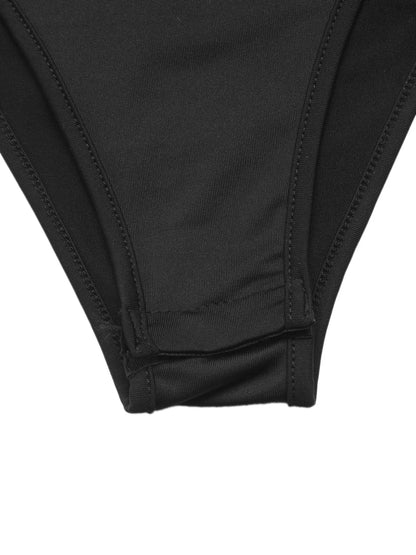 Lace Sleeve Slim-Fit Bodysuit - Black - View 9