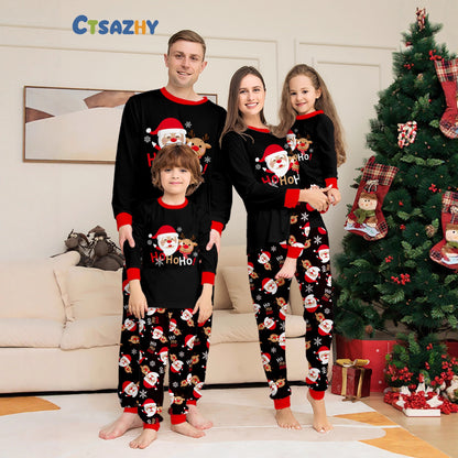 Christmas Family Matching Pajamas Set  Santa Claus Print Sleepwear for Whole Family