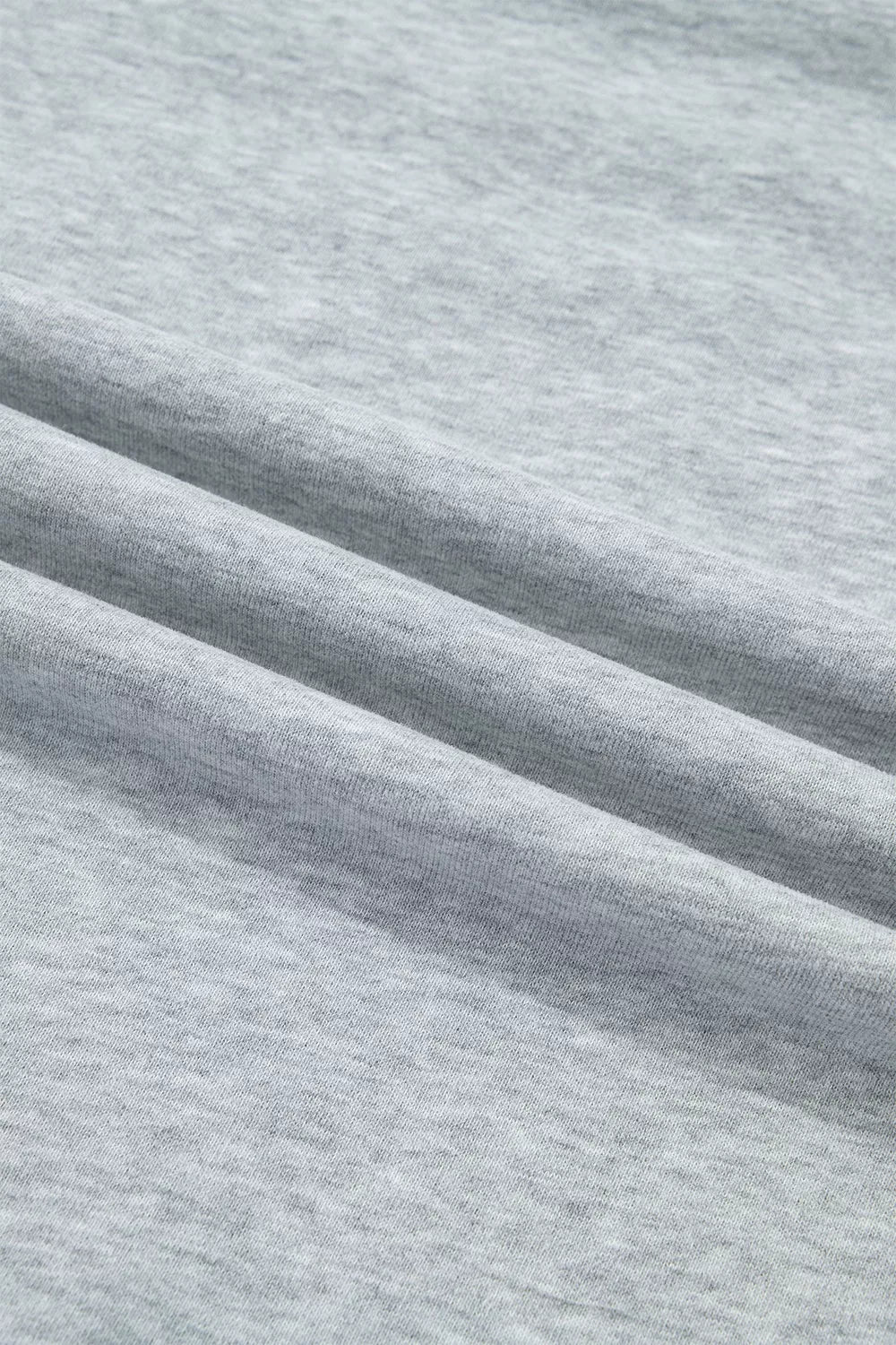 Exposed Seam Mock Neck STATE Letter Graphic Loose Sweatshirt - Gray - View 11