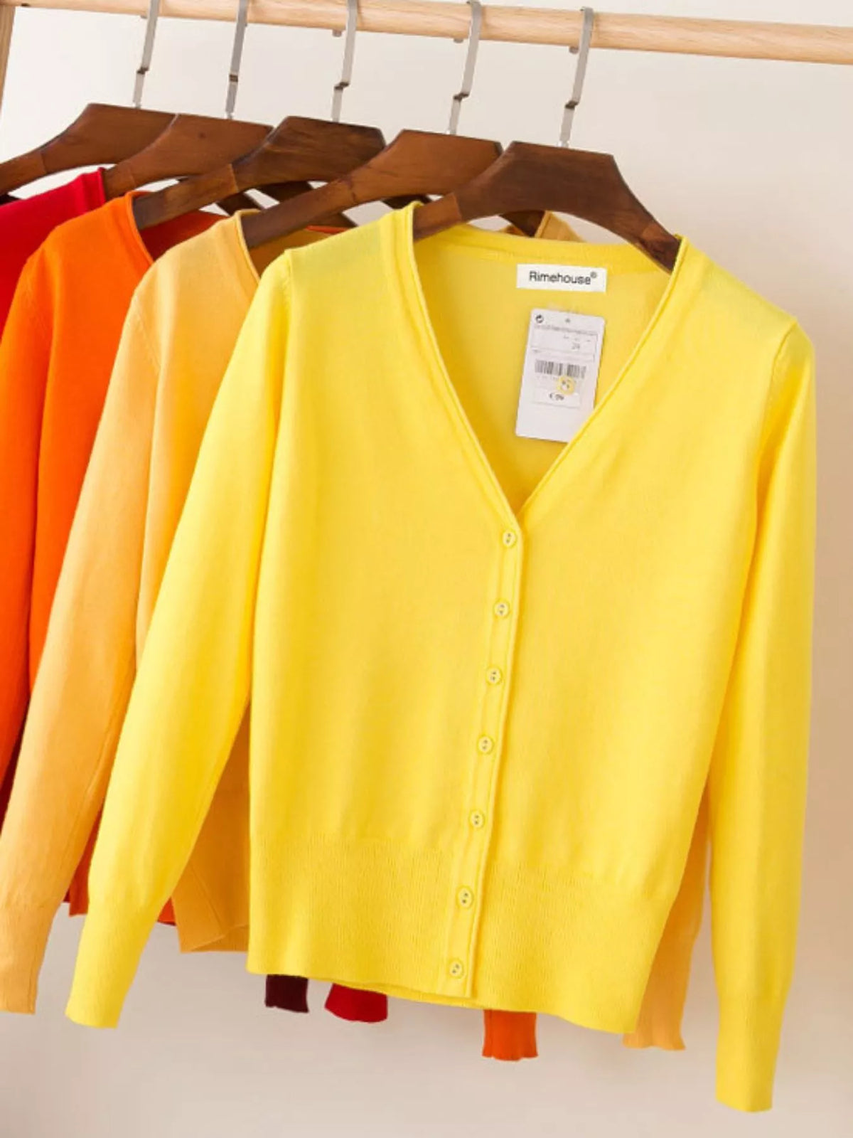 Classic V-Neck Button-Down Knit Cardigan - Color overview - View 71