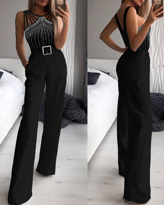 ODS0927M Women's New Fashion Sleeveless Bodycon Jumpsuit