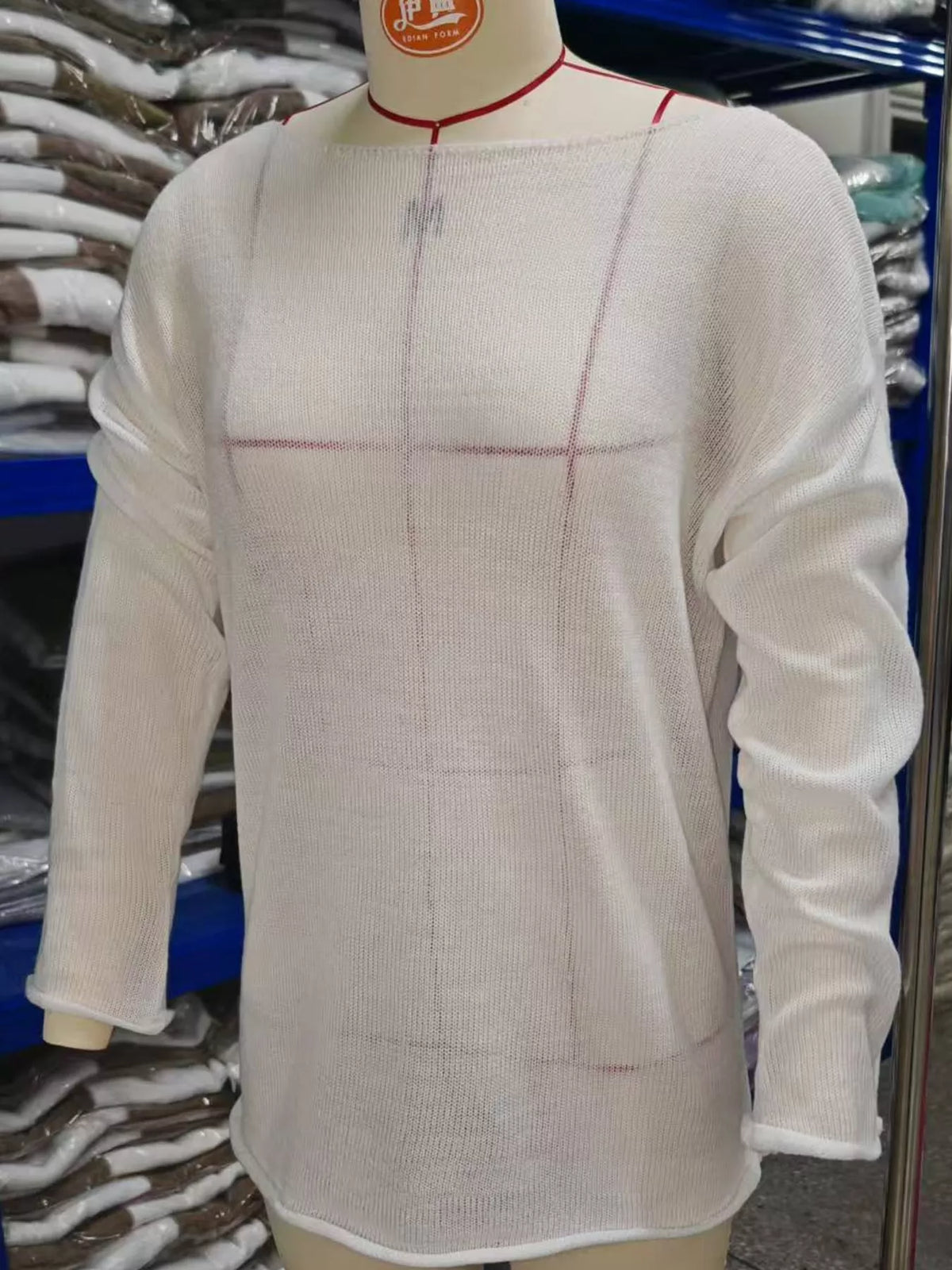 Full Size Sheer Lightweight Knit Top Plus Size - White - View 32