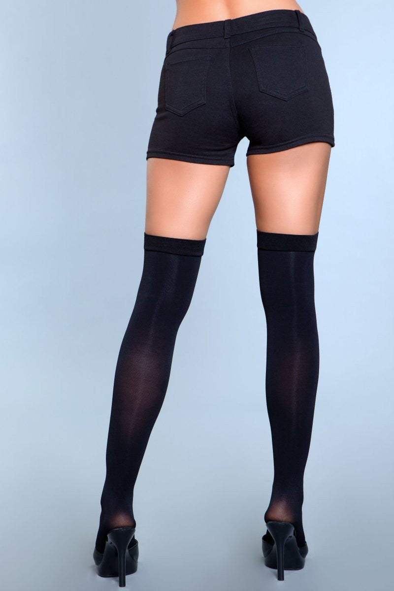Illusion Clip Garter Thigh Highs, back view
