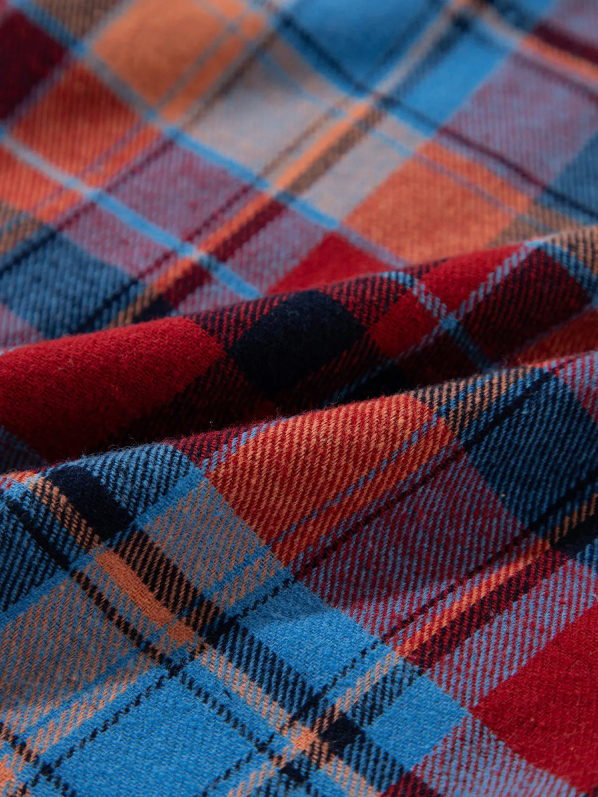 Plaid Button Up Long Sleeve Shirt - Red - View 27