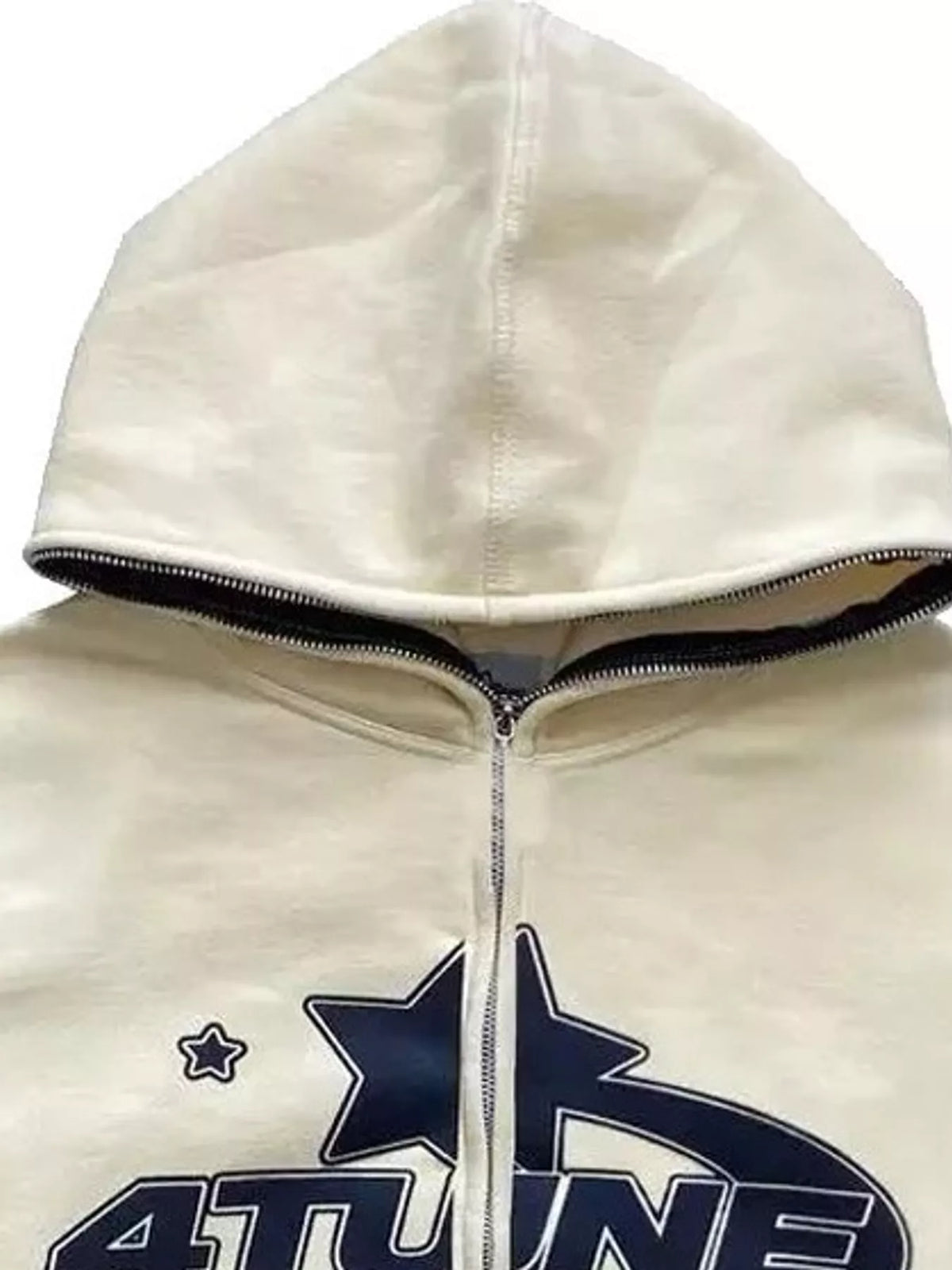 Full Size Letter Graphic Zip Up Hoodie Plus Size - Dust Storm - View 11