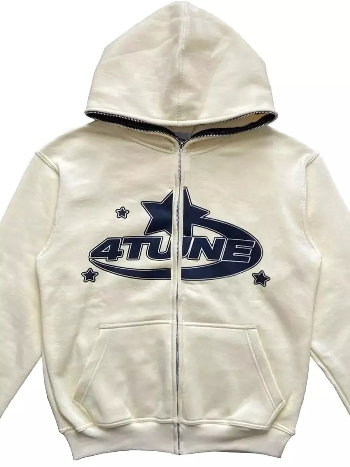 Full Size Letter Graphic Zip Up Hoodie Plus Size - Dust Storm - View 10