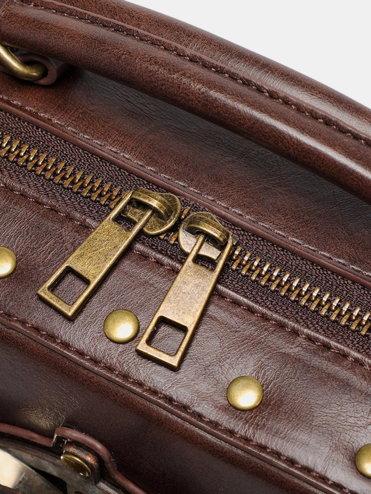 Steampunk Clockwork Design Crossbody Bag - Brown - View 11