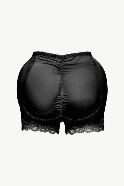 Full Size Lace Trim Shaping Shorts - Black - View 6