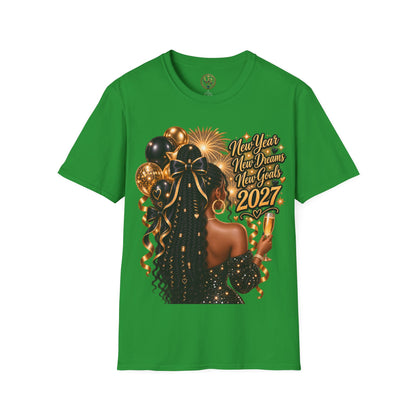 New Year 2027 Celebration Tee - Irish Green - product view 2 - Irish Green