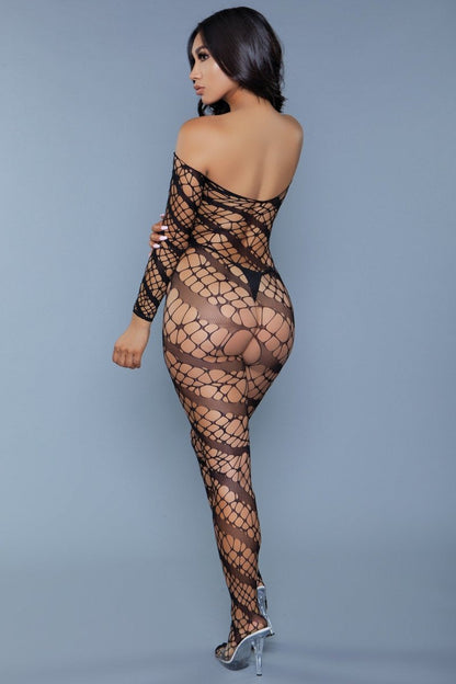Web of Love Bodystocking, full length view