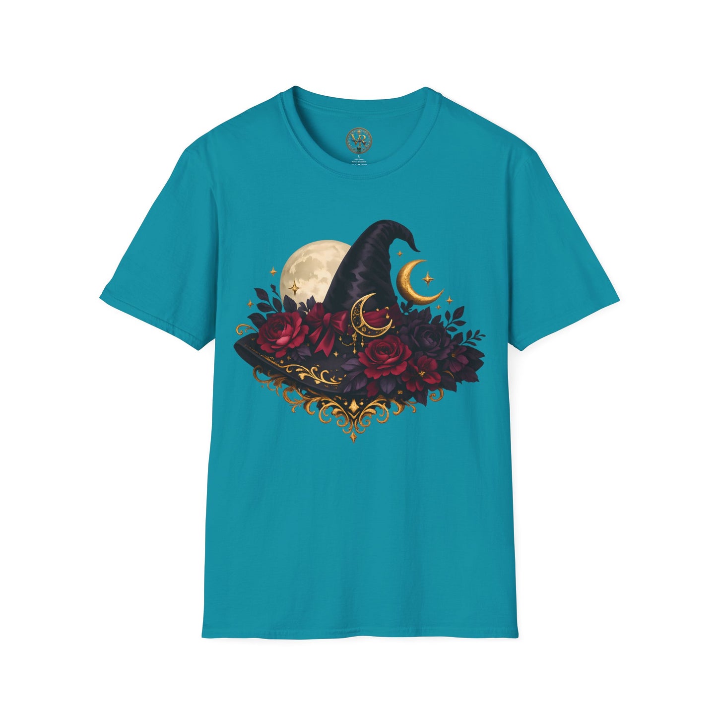 Mystic Crow Moon Tee - Tropical Blue - product view 1 - Tropical Blue