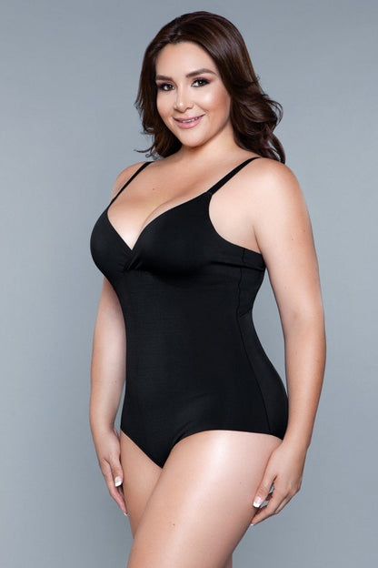 What A Waist Shapewear Bodysuit, full length view