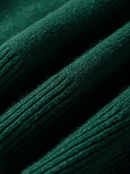 Santa Baby Towel Embroidery Christmas Slogan Pullover Sweater - Dark Green - View 13
