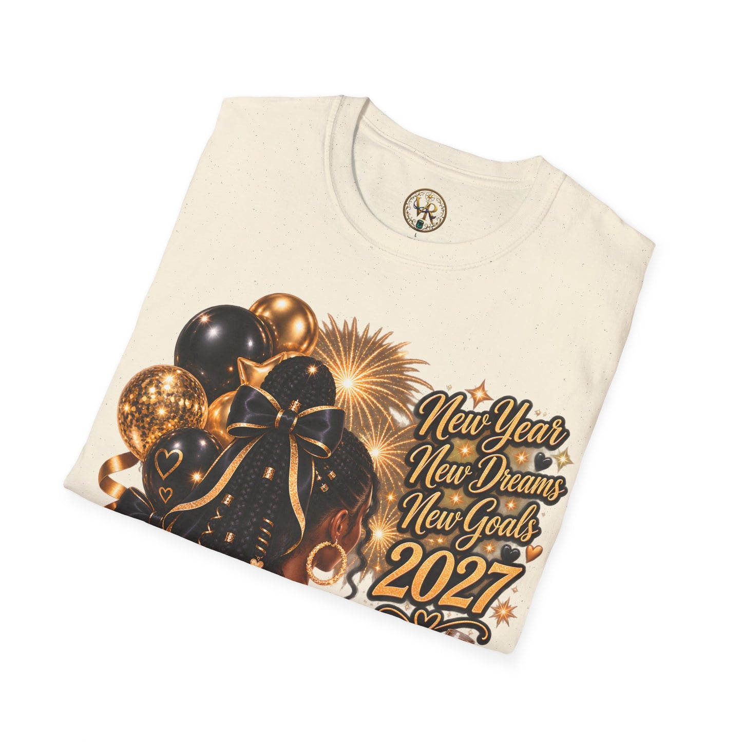 New Year 2027 Celebration Tee - Natural - product view 4 - Natural