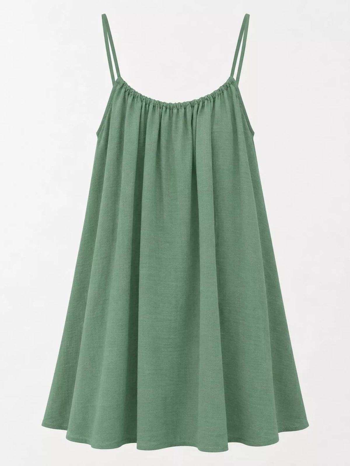 Full Size Backless Spaghetti Strap A-Line Mini Dress Plus Size - Light Green-Style C - View 54