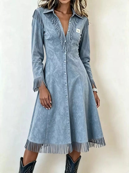 Full Size Fringed Button-Down Outerwear Plus Size - All Colors - View 1