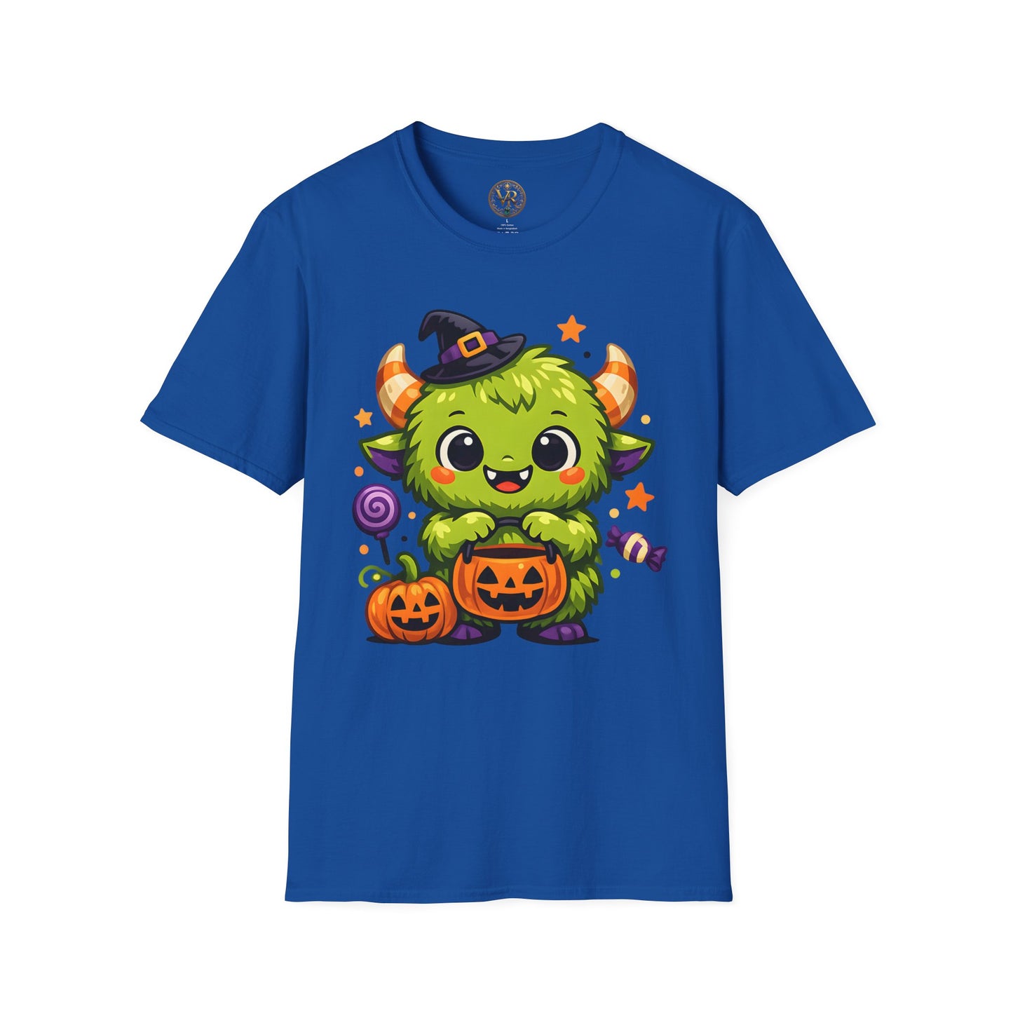 Green Halloween Monster Tee - Royal - product view 1 - Royal