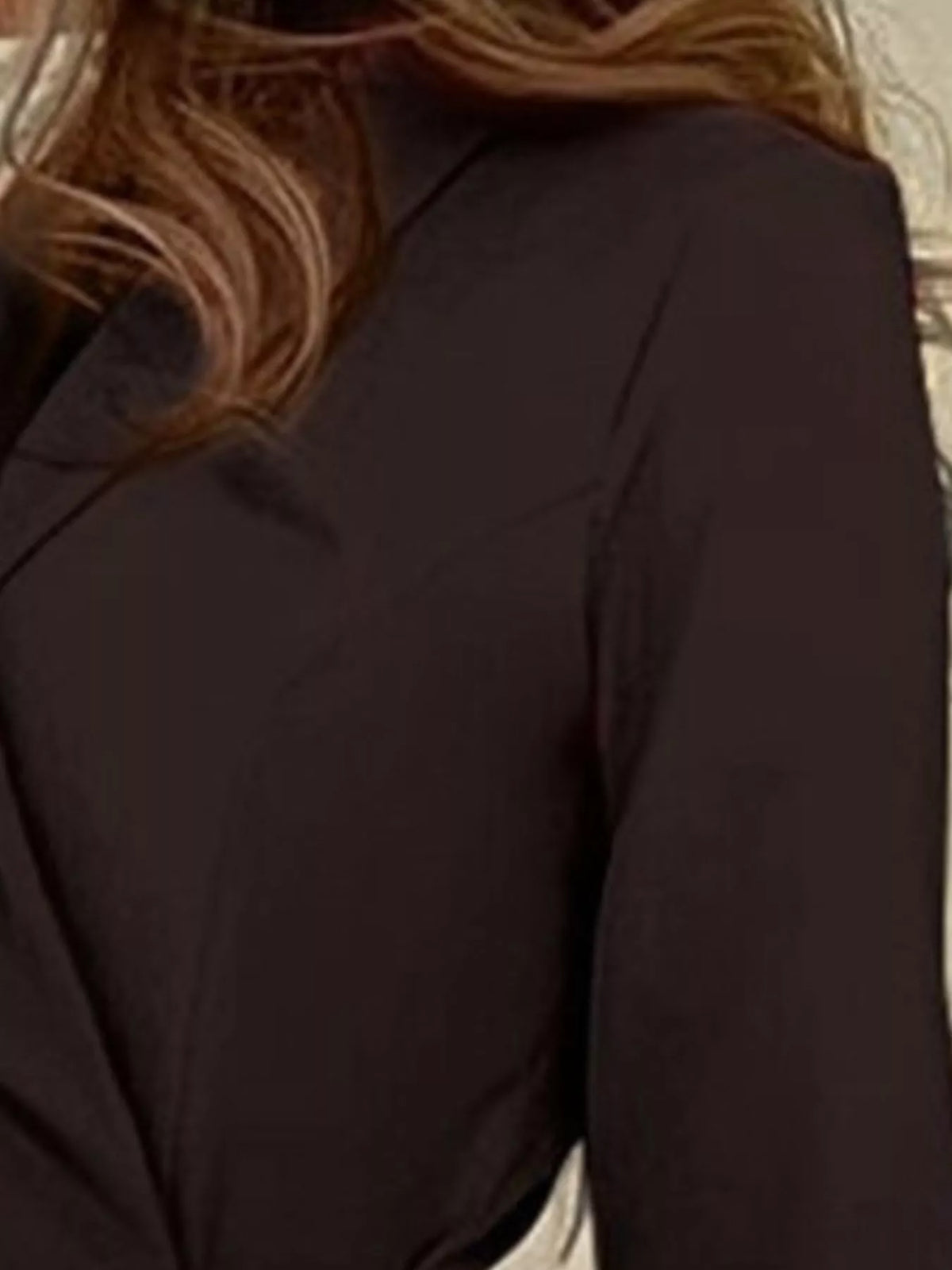 Blazer Style Pleated Midi Dress - Black - View 2