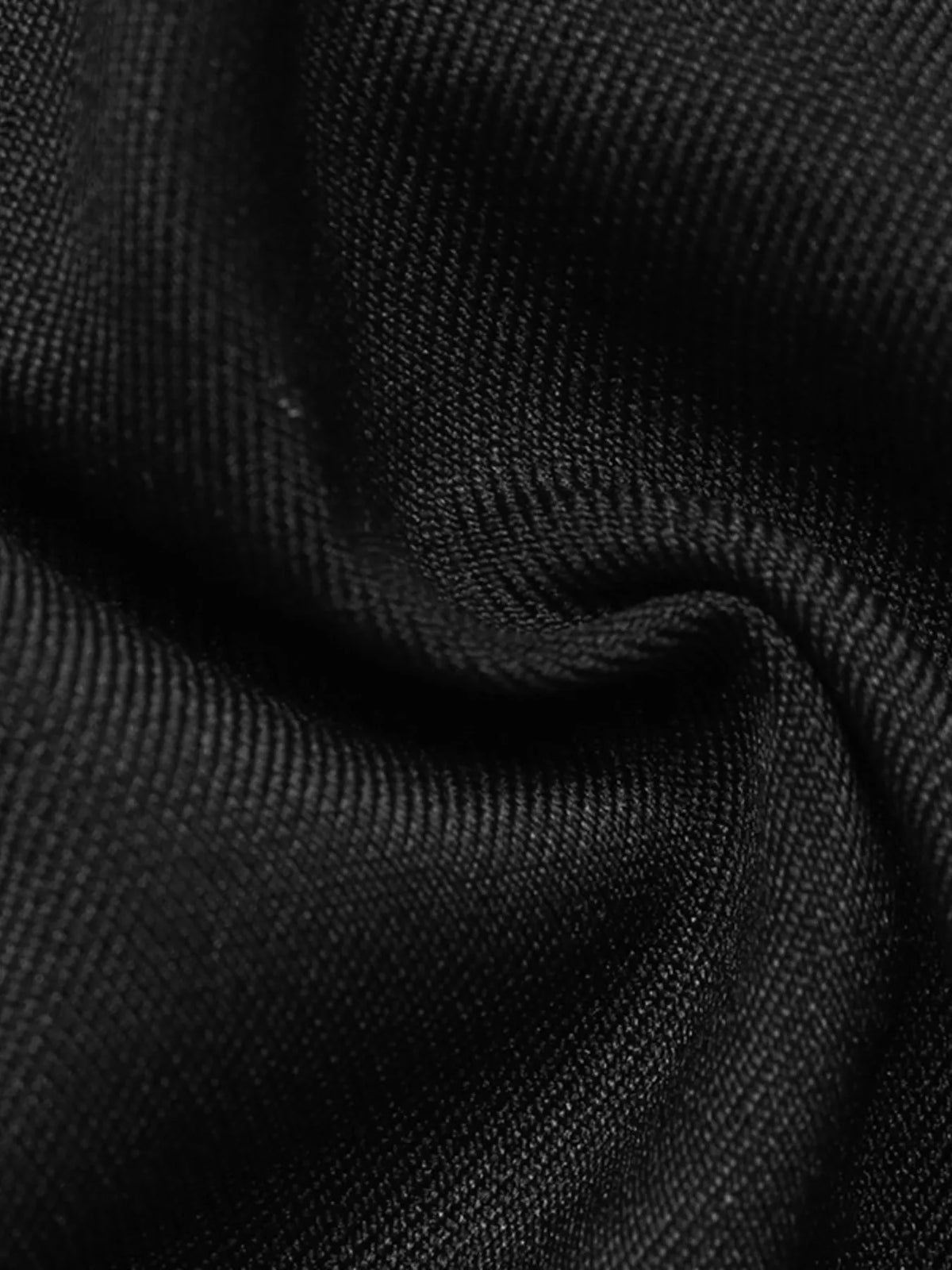 Wide-Leg Pants with Overlap Front Detail - Black - View 8