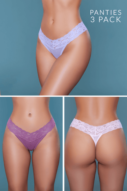 Mila Thong 3 Pack, front view