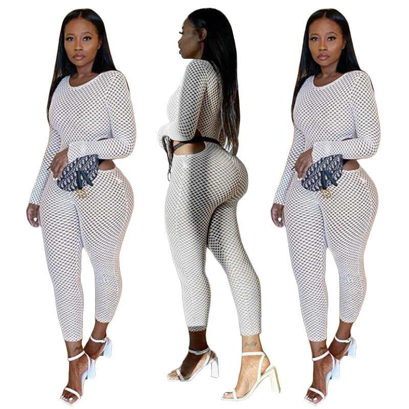 Long sleeved high stretch jumpsuit