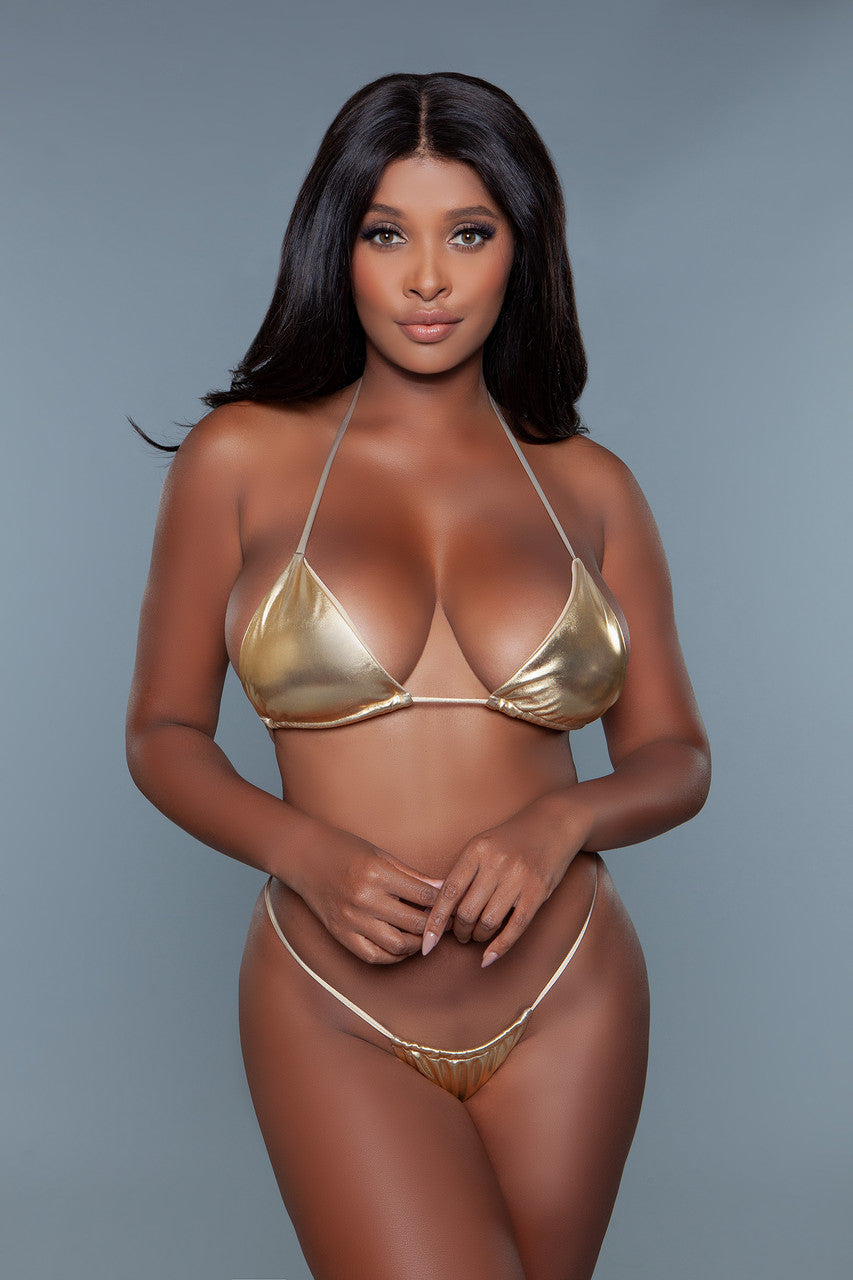 Nova bikini in gold, front view