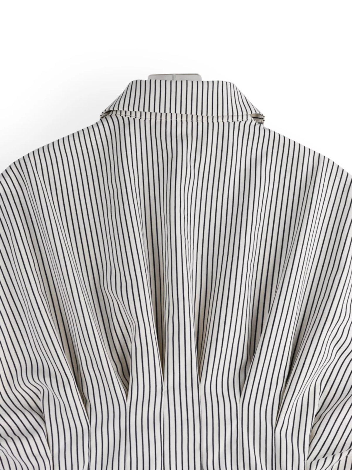 Striped Cinched Waist Shirt - Black - View 3