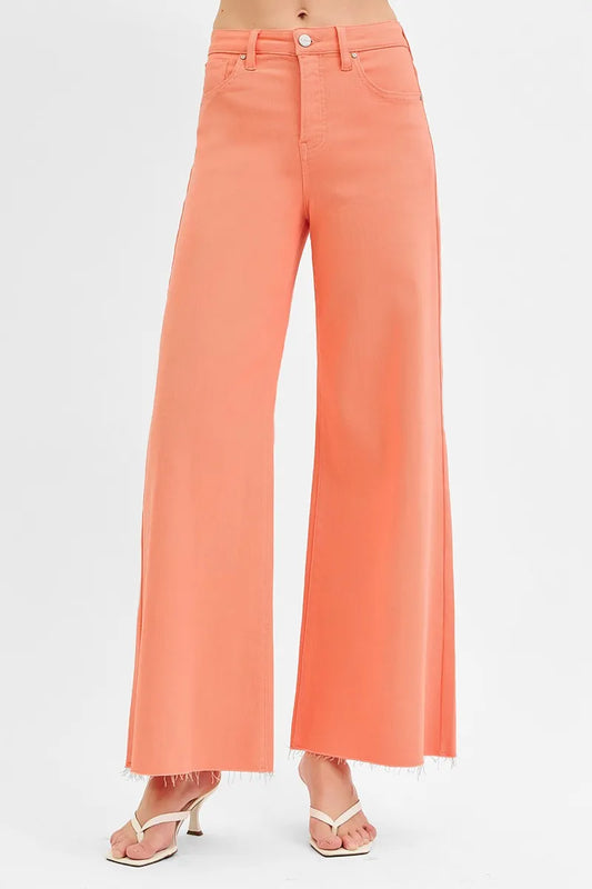 RISEN Full Size Tummy Control High Rise Wide Leg Palazzo Jeans Plus Size - product photo 2