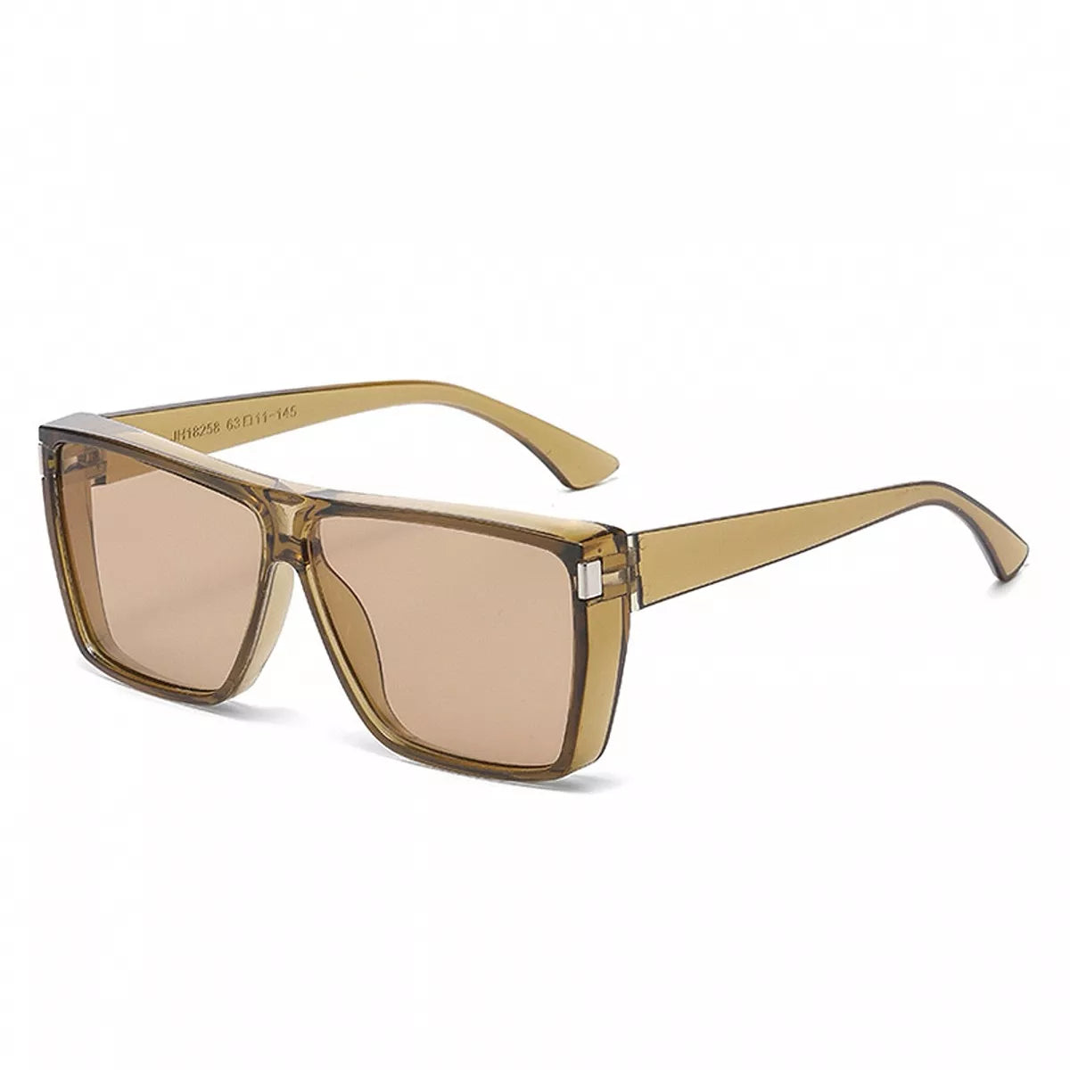 Oversized Square Sunglasses - Tan - View 5
