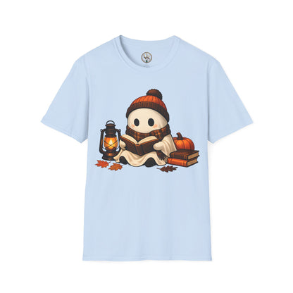 Cozy Reading Ghost Tee - Light Blue - product view 1 - Light Blue