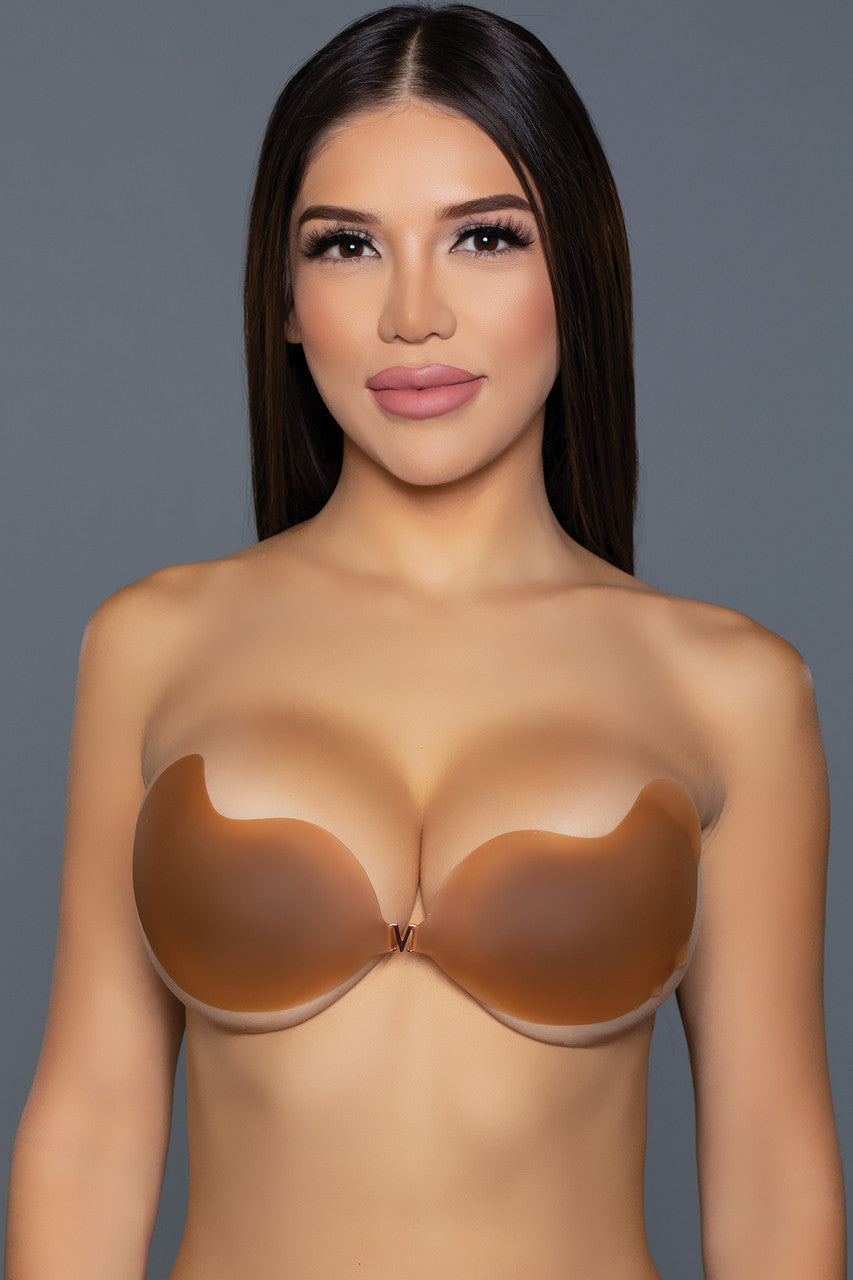 Mango Shaped Silicone Bra, back view