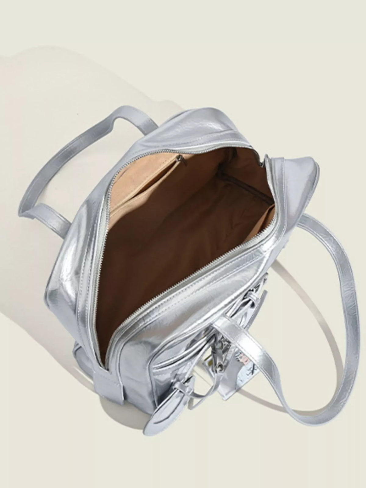 Clear Window Shoulder Bag - Silver - View 6