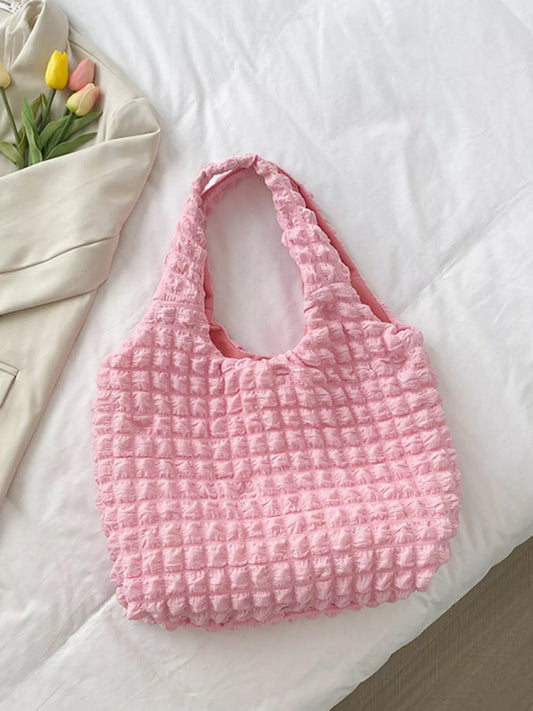 Textured Ruched Shoulder Bag - product photo 1