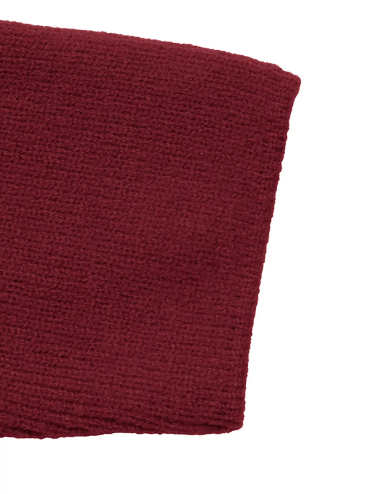 Bow Button Up Knit Cardigan - Burgundy - View 11