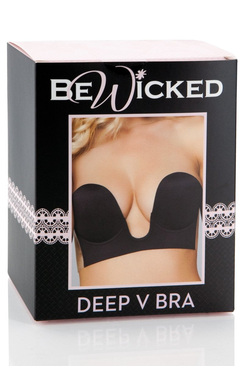 Deep V Bra - Black - View 6