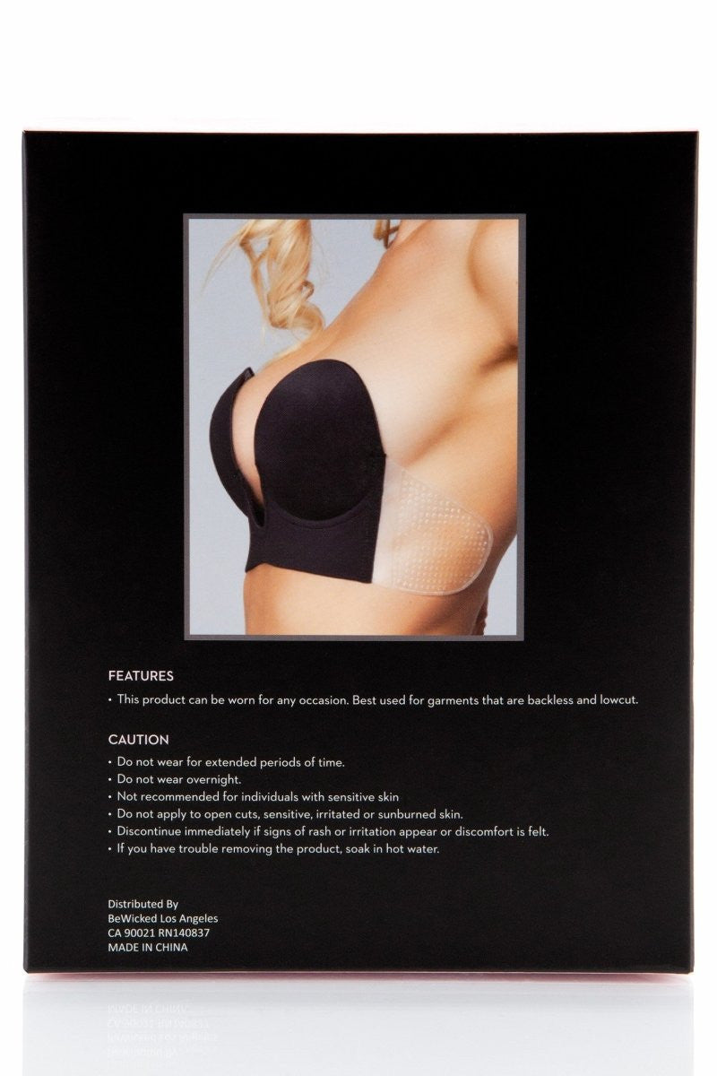 Deep V Bra - Black - View 7