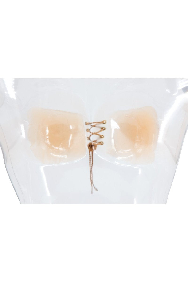 Silicone Tie Up Bra, detail view