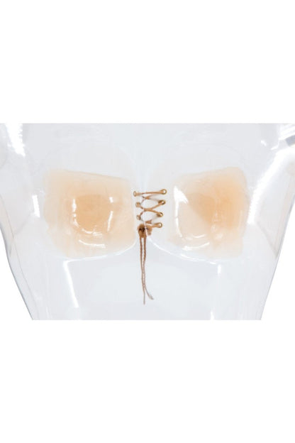 Silicone Tie Up Bra, detail view