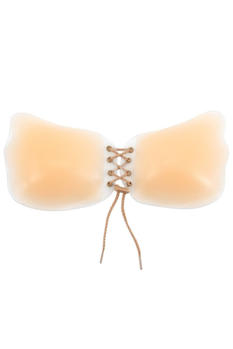 Silicone Tie Up Bra, full length view