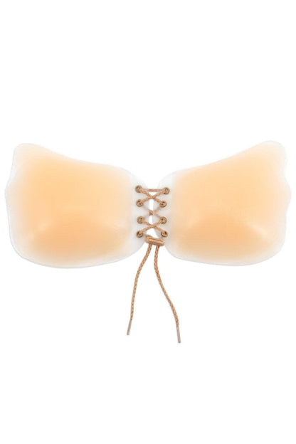 Silicone Tie Up Bra, full length view