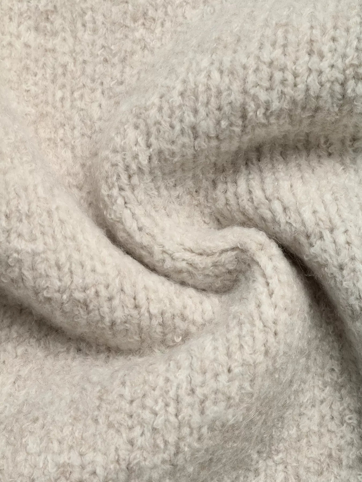 Open Front Dropped Shoulder Cardigan - Beige - View 10