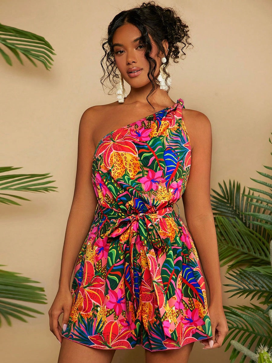 Off shoulder slim fitting jumpsuit
