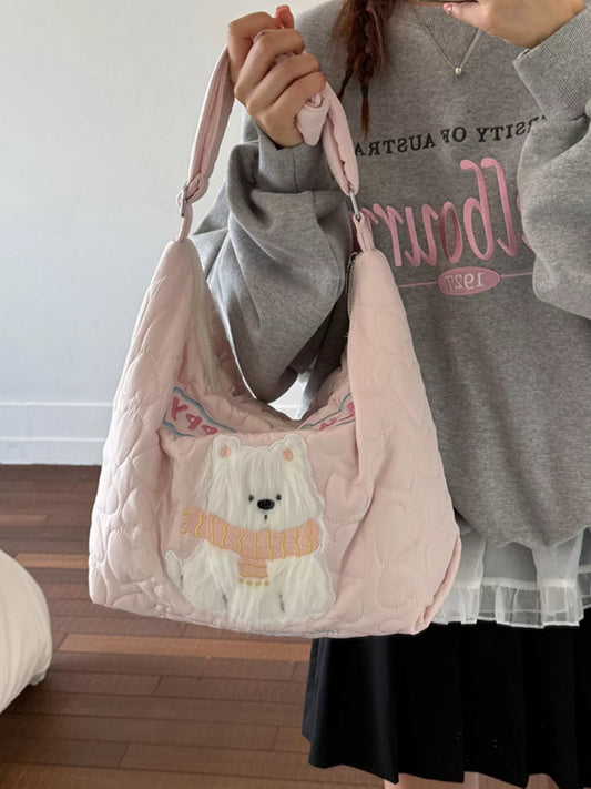Cute Bear Applique Crossbody Bag - product photo 1